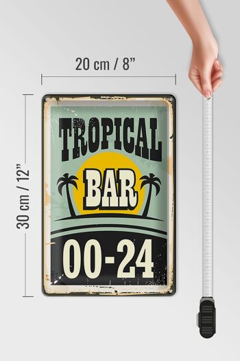 Panneau en étain pour Bar tropical, 20x30cm, 00-24, fête, vacances 4