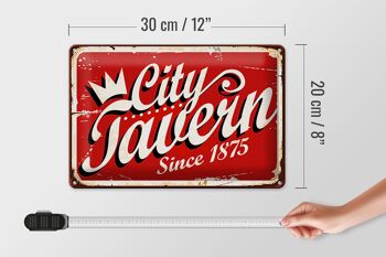 Plaque en tôle City Tavern 30x20cm depuis 1875 4