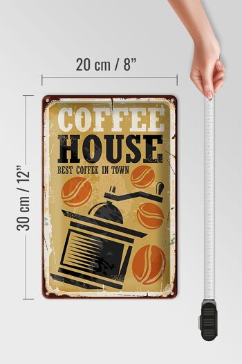 Plaque en étain Coffee House 20x30cm, meilleur café de la ville rétro 4