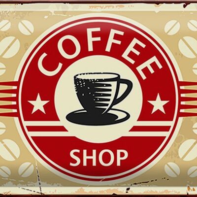 Blechschild Retro 30x20cm Kaffee Coffee Shop