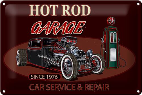 Blechschild Auto 30x20cm hot rod Garage car service repair