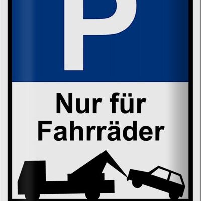 Metal sign parking 20x30cm parking sign bicycles only
