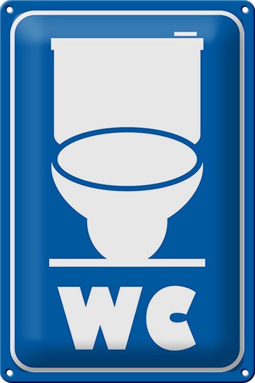 Blechschild Hinweis 20x30cm WC Piktogramm Toilette