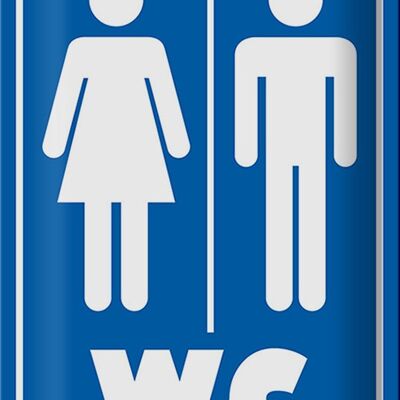 Metal sign notice 20x30cm WC pictogram toilet wall decoration