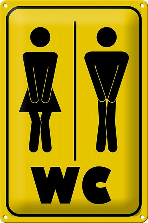 Blechschild Hinweis 20x30cm WC Piktogramm Toilette Wandbild