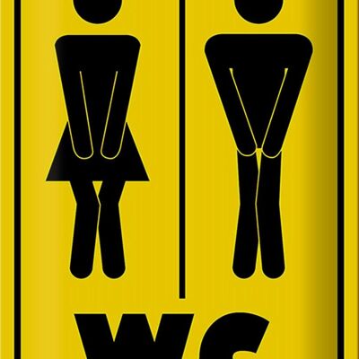 Blechschild Hinweis 20x30cm WC Piktogramm Toilette Wandbild