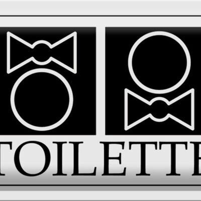 Blechschild Toilette 30x20cm WC Piktogramm