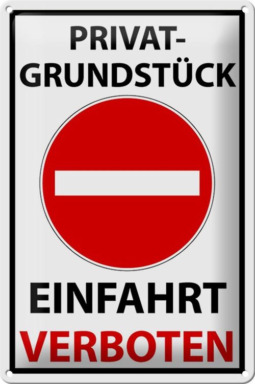 Blechschild Halteverbot 20x30cm Privat Einfahrt verboten