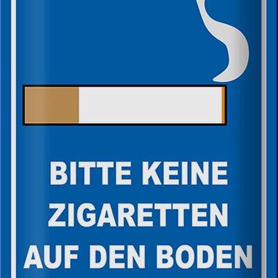 Metal sign notice 20x30cm please no cigarettes