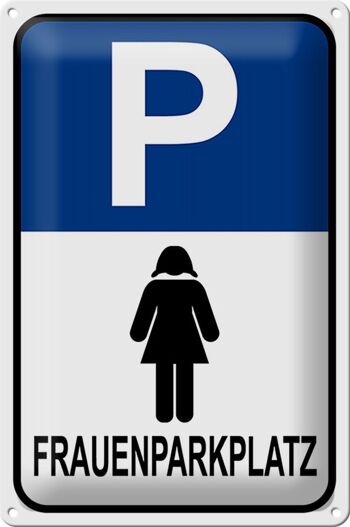 Panneau de stationnement en étain pour femmes, 20x30cm 1