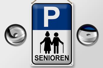 Plaque en tôle parking 20x30cm parking seniors 2