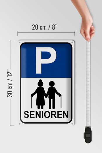 Plaque en tôle parking 20x30cm parking seniors 4