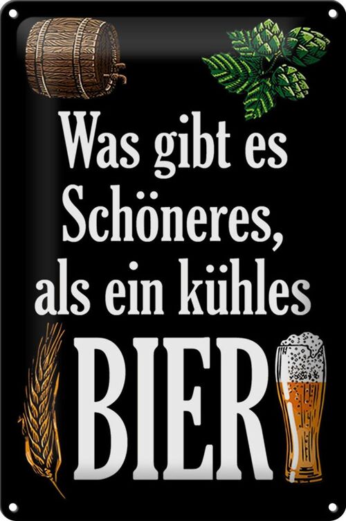 Blechschild Spruch 20x30cm was schöneres als kühles Bier