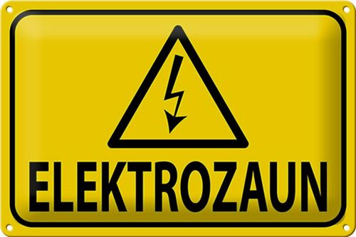 Blechschild Hinweis 30x20cm Elektrozaun Warnschild Vorsicht
