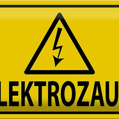 Blechschild Hinweis 30x20cm Elektrozaun Warnschild Vorsicht