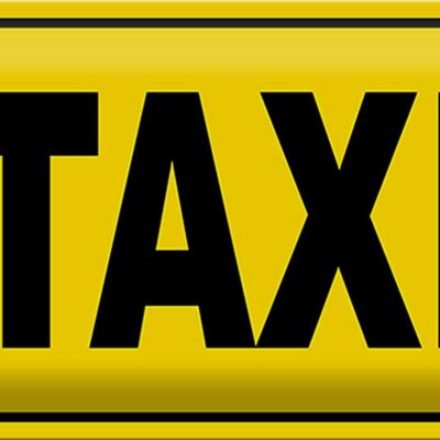Metal sign notice 30x20cm taxi wall decoration