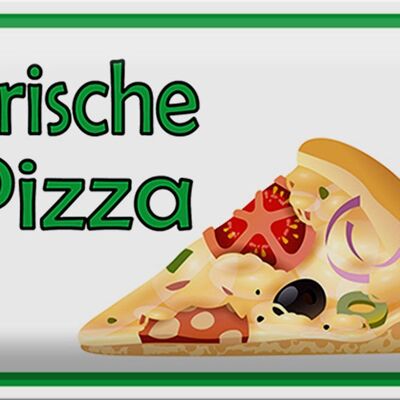 Metal sign notice 30x20cm fresh pizza sale