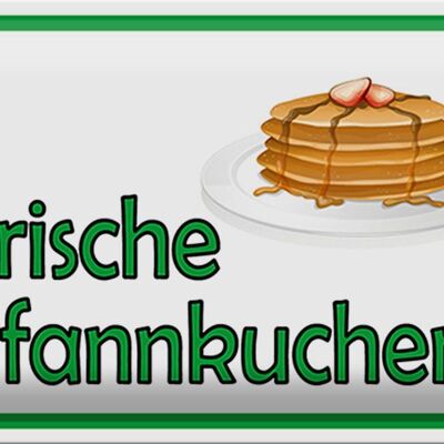 Metal sign notice 30x20cm fresh pancakes for sale