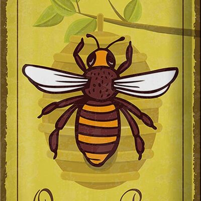 Blechschild Hinweis 20x30cm Queen Bee Biene Honig Imkerei