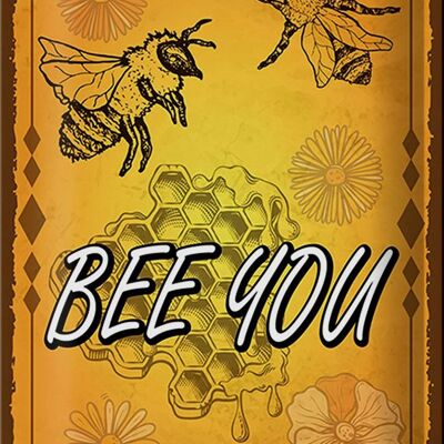 Cartel de chapa nota 20x30cm Abeja, abeja, miel, apicultura