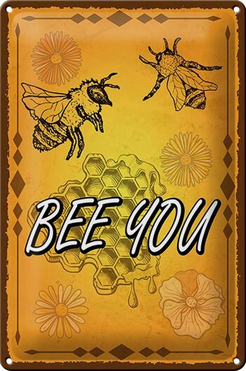 Signe en étain note 20x30cm Abeille, abeille, apiculture 1