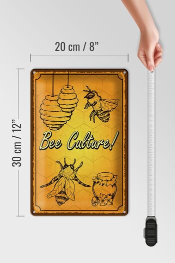 Panneau en étain indiquant 20x30cm, culture des abeilles, apiculture 4