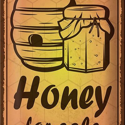 Metal sign notice 20x30cm Honey for sale Honey sale