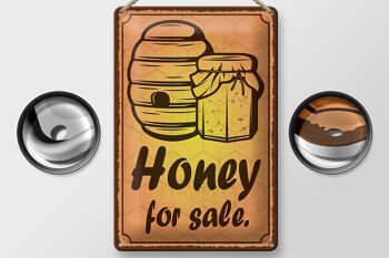 Panneau en tôle 20x30cm Miel à vendre Vente de miel 2