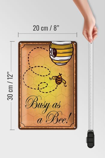 Panneau en étain indiquant 20x30cm Occupé comme apiculteur d'abeilles 4