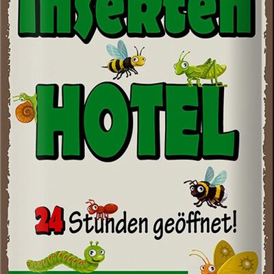 Cartel de chapa aviso 20x30cm insecto habitación de hotel gratis