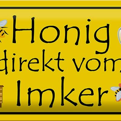 Metal sign notice 30x20cm honey directly from the beekeeper