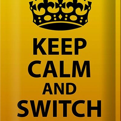 Blechschild Spruch 20x30cm Keep Calm and switch off