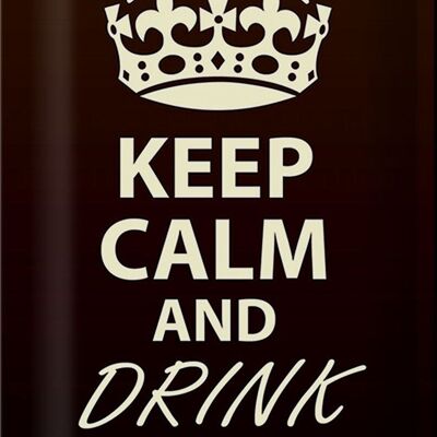 Blechschild Spruch 20x30cm Keep Calm and drink Coffee