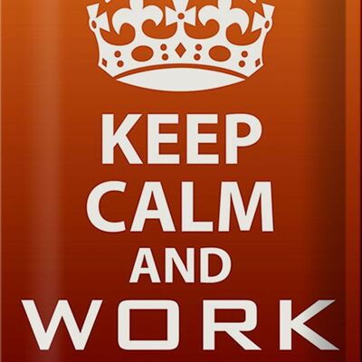 Blechschild Spruch 20x30cm Keep Calm and work out