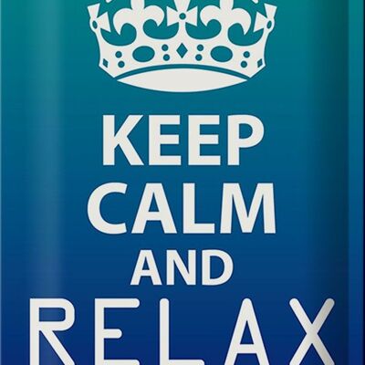 Targa in metallo con scritta "Keep Calm and relax is Friday" 20x30 cm