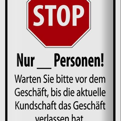 Metal sign notice 20x30cm Stop waiting for the shop