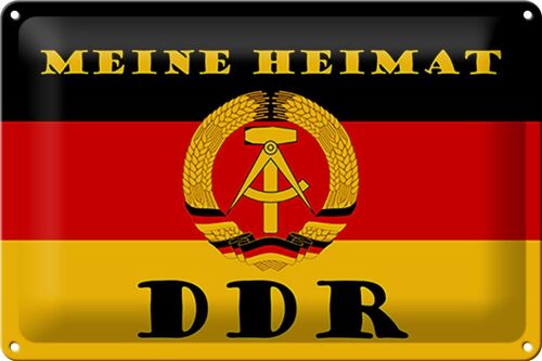 Blechschild Spruch 30x20cm meine Heimat DDR Fahne Ostalgie
