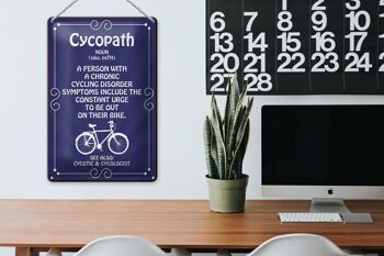 Plaque en étain indiquant 20x30cm Cycopath Cyclisme Chronique 3