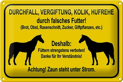 Blechschild Hinweis 30x20cm füttern strengstens verboten