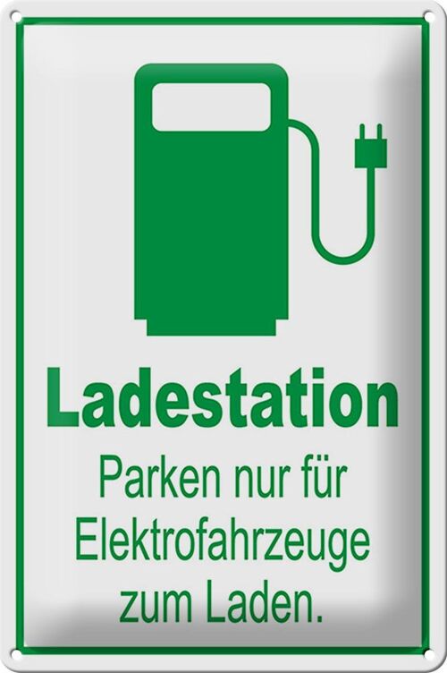Blechschild Parken 20x30cm Ladestation nur Elektrofahrzeuge