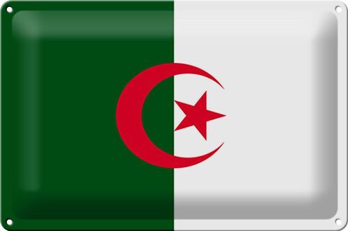 Blechschild Flagge Algerien 30x20cm Flag of Algeria