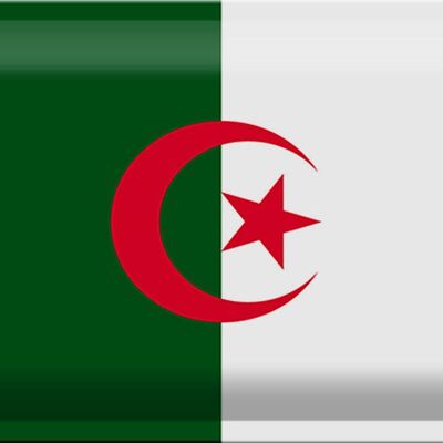 Targa in metallo Bandiera Algeria 30x20 cm Bandiera dell'Algeria