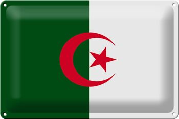 Signe en étain drapeau Algérie 30x20cm drapeau de l'Algérie 1