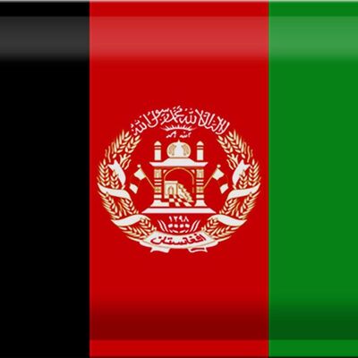 Tin sign flag Afghanistan 30x20cm Flag of Afghanistan