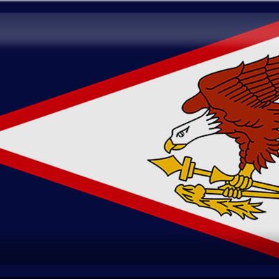 Blechschild Flagge 30x20cm Flag of American Samoa