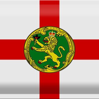Cartel de chapa Bandera de Alderney 30x20cm Bandera de Alderney
