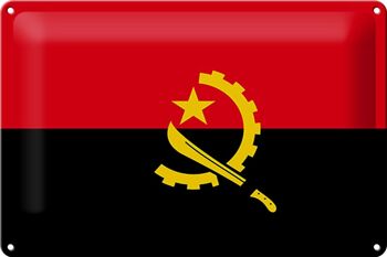 Signe en étain drapeau Angola 30x20cm drapeau de l'Angola 1