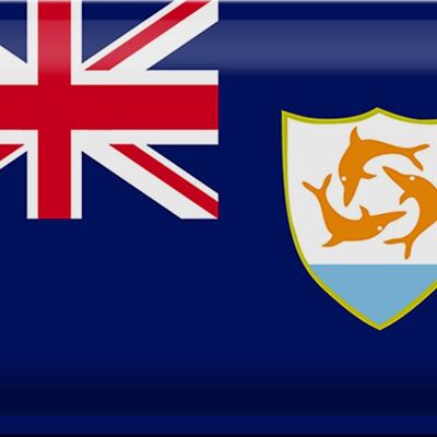 Blechschild Flagge Anguilla 30x20cm Flag of Anguilla