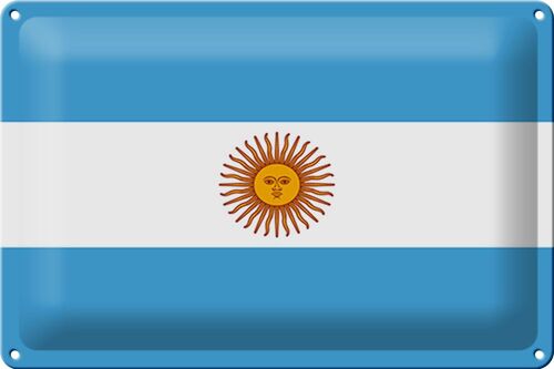 Blechschild Flagge Argentinien 30x20cm Flag of Argentina