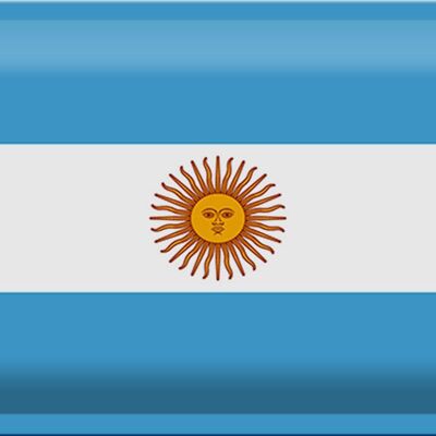 Drapeau de l'Argentine en étain, 30x20cm, drapeau de l'argentine